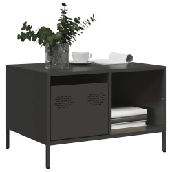 Mesa de centro 68,5x50x43,5 cm aço laminado a frio preto