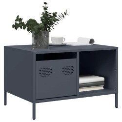 Mesa de centro 68,5x50x43,5 cm aço laminado a frio antracite