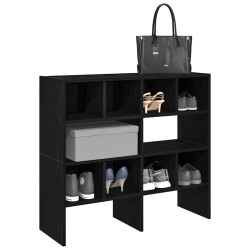 Sapateiras 2 pcs empilháveis 89,5x30x40 cm carvalho preto