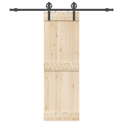 Kit de ferragens para porta deslizante 200 cm aço preto