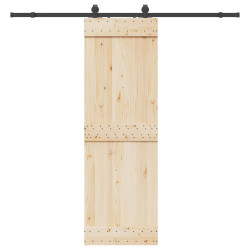 Kit de ferragens para porta deslizante 213 cm aço preto