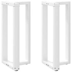 Pés de mesa de bar em forma de t, 2 peças, branco, 50x35x(90-91) cm, aço