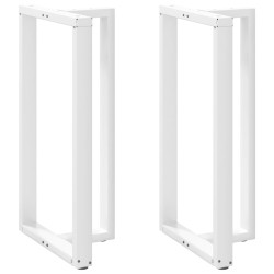 Pés de mesa de bar em forma de t, 2 peças, branco, 60x35x(110-111) cm, aço