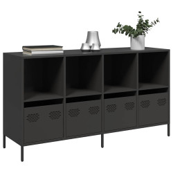 Aparador 135x39x73,5 cm aço laminado a frio preto