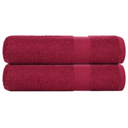 Toalhas de mãos frogn 2 pcs 50x100 cm 360 g/m² bordô