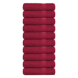 Toalhas de mãos frogn 10 pcs 50x100 cm 360 g/m² bordô