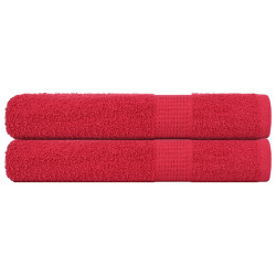 Toalhas de sauna frogn 2 pcs 80x200 cm 360 g/m² vermelho