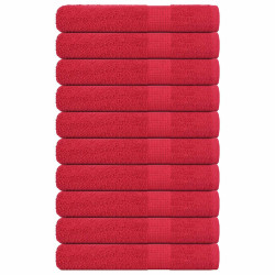 Toalhas de sauna frogn 10 pcs 80x200 cm 360 g/m² vermelho