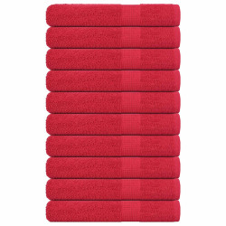 Toalhas frogn 10 pcs 100x200 cm 360 g/m² vermelho