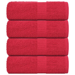 Toalhas de rosto frogn 4 peças vermelho 30x30 cm 360 g/m²