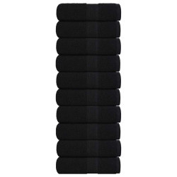 Toalhas de bidé frogn 10 pcs 30x50 cm 360 g/m² preto
