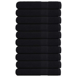 Toalhas de sauna frogn 10 pcs 80x200 cm 360 g/m² preto