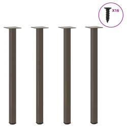 Pés de mesa de console 4 peças aço natural 72-74 cm aço