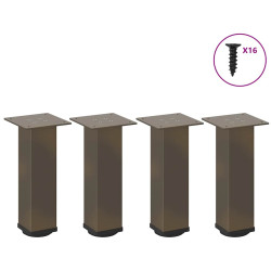 Pés para mesa de centro 4 peças aço natural 42-44 cm aço