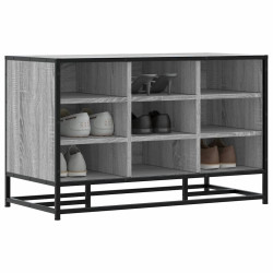 Banco para calçado sonoma 84x40x53,5 cm madeira metal cinzento