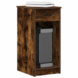 Suporte torre computador com gaveta 35x45x77 cm carvalho fumado