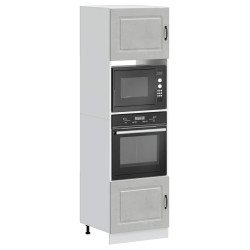 Armários forno 2pcs kalmar derivados de madeira cinzento cimento