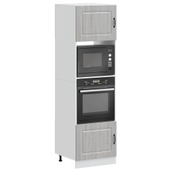 Armários forno 2 pcs kalmar derivados de madeira cinzento sonoma