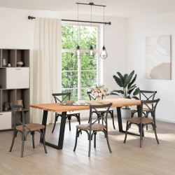 Pés de mesa de jantar em forma de u, 2 peças, preto, 80x (72-73) cm, aço