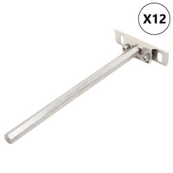 Suportes de prateleira flutuantes 12pcs invisível ø12x200 mm