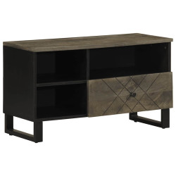 Móvel de TV 80x33x46 cm madeira de mangueira maciça preto