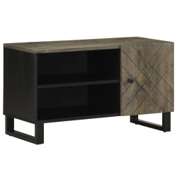 Móvel de TV 80x33x46 cm madeira de mangueira maciça preto