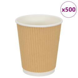 Copos de café de papel 500 pcs 8oz 200ml castanho