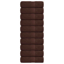 Toalhas de bidé frogn 10 pcs 30x50 cm 360 g/m² castanho