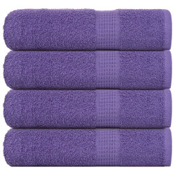 Toalhas de banho frogn 4 pcs 100x150 cm 360 g/m² roxo