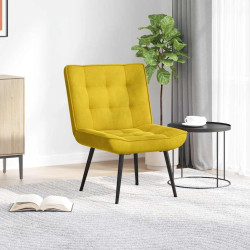 Cadeira de relaxamento 64x74x84 cm veludo amarelo