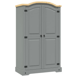 Roupeiro corona range pinho mexicano com 2 portas cinzento