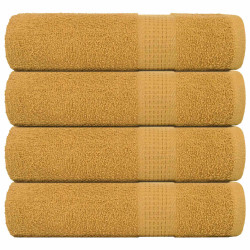 Toalhas de mãos frogn 4 pcs 50x100 cm 360 g/m² ouro