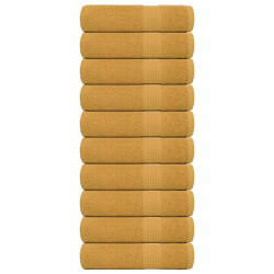 Toalhas de banho frogn 10 pcs 70x140 cm 360 g/m² ouro