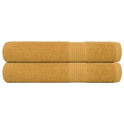 Toalhas frogn 2 pcs 100x200 cm 360 g/m² ouro