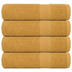 Toalhas de banho frogn 4 pcs 100x150 cm 360 g/m² ouro