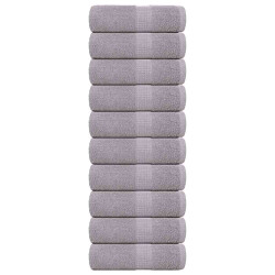 Toalhas de rosto frogn 10 peças cinza 30x30 cm 360 g/m²