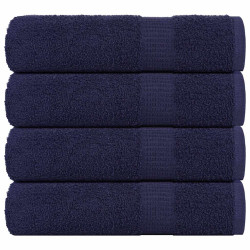 Toalhas mãos frogn 4 pcs 50x100 cm 360 g/m² azul marinho