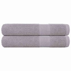 Toalhas de sauna frogn 2 pcs 80x200 cm 360 g/m² cinzento