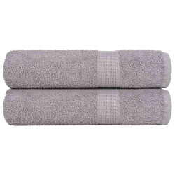Toalhas de mãos frogn 2 pcs 50x100 cm 360 g/m² cinzento