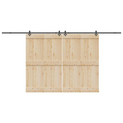 Kit de ferragens para porta deslizante 427 cm aço preto