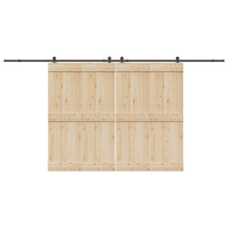 Kit de ferragens para porta deslizante 427 cm aço preto