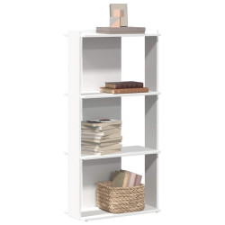 Estante 3-tier branco 60x30x120 cm madeira engenheirada