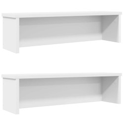 Racks de cozinha empilhável 2 pcs branco 60x15x16 cm