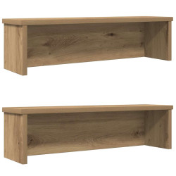 Racks de cozinha empilháveis 2 pcs carvalho artesanal