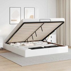 Estrutura de cama otomana sem colchão 200x200 cm branca
