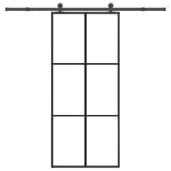 Porta deslizante c/ conj. ferragens 90x205cm vidro esg/alumínio