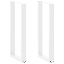 Pés de mesa de bar em forma de u, 2 peças, branco, 40x (100-101) cm, aço