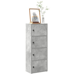 Estante 40x24x102 cm derivados de madeira cinzento cimento
