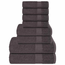 8Pcs conjunto de toalhas frogn 360 g/m² antracite