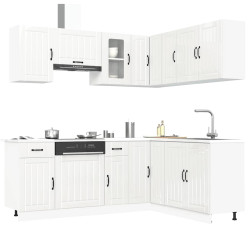 11 Peças armário de cozinha conjunto kalmar brilho branco